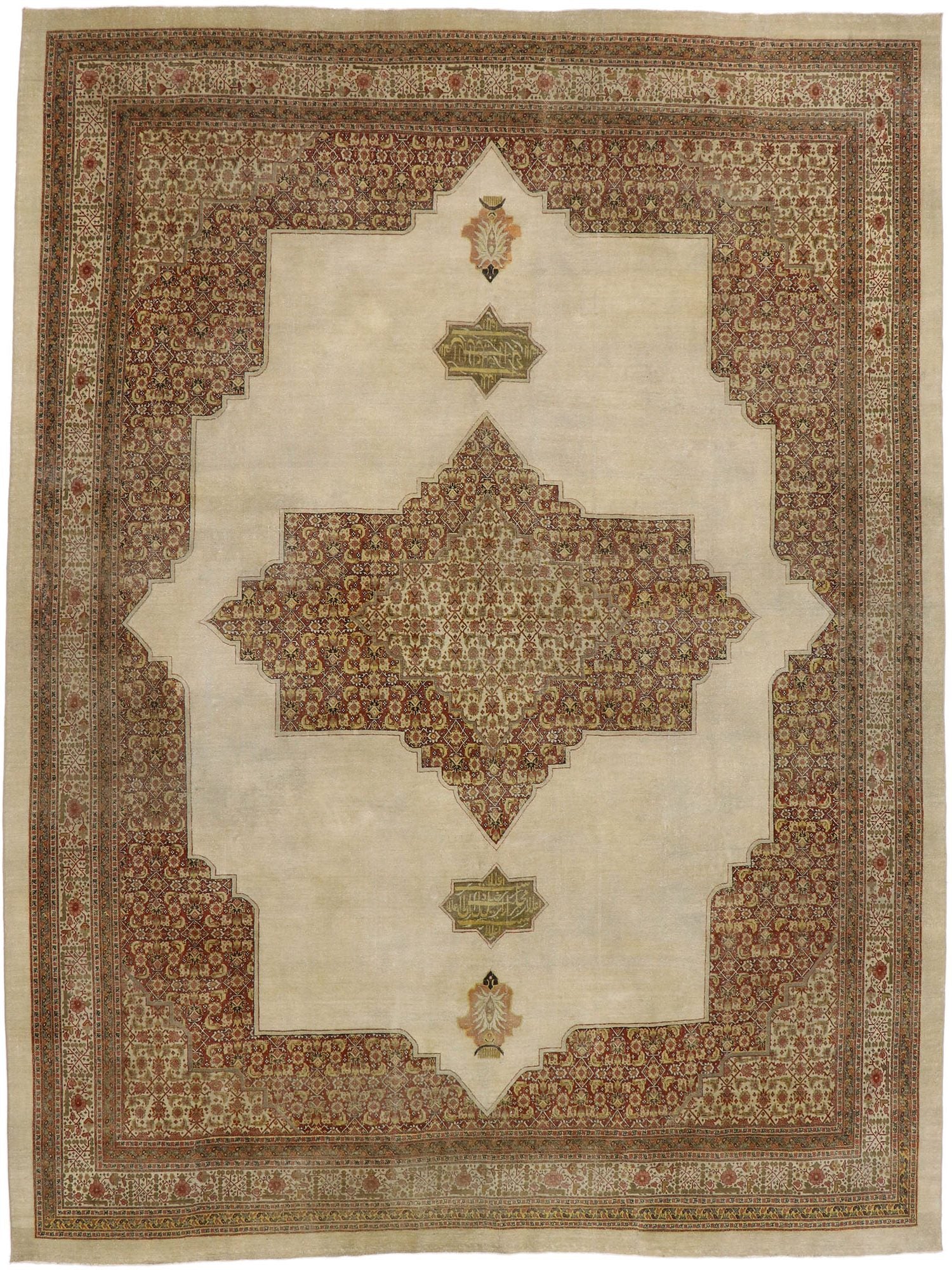 11 x 14 Antique Persian Tabriz Rug 53250