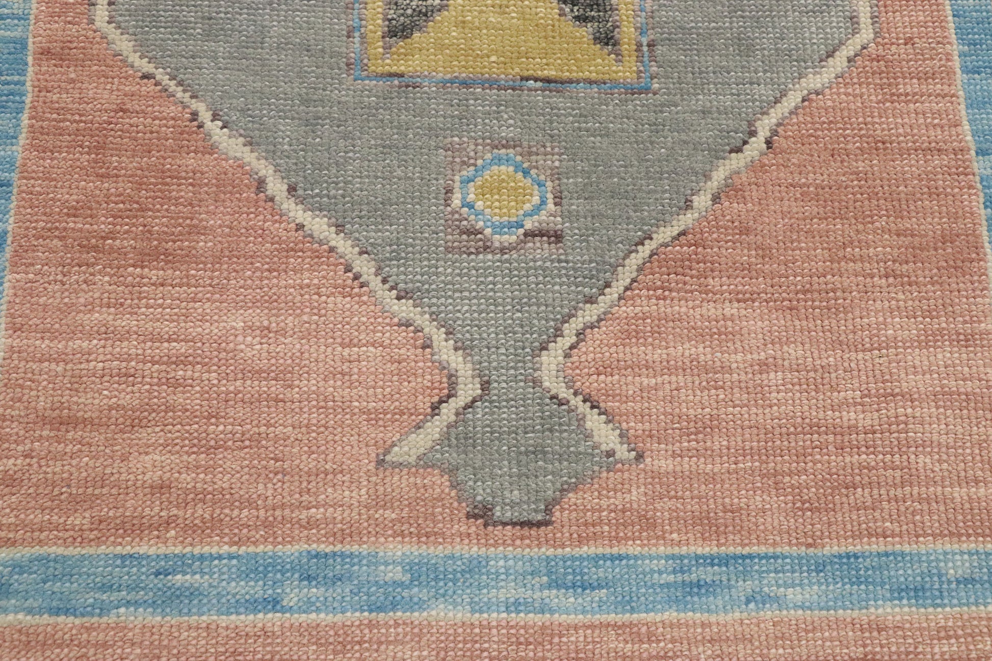 3 x 14 Modern Tribal Turkish Oushak Rug 53265