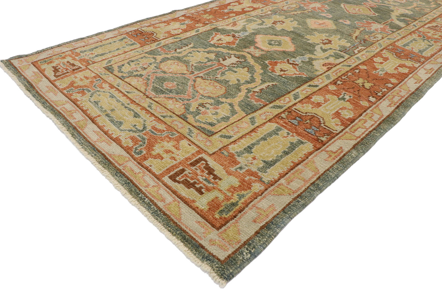 4 x 9 Contemporary Turkish Oushak Runner 53267