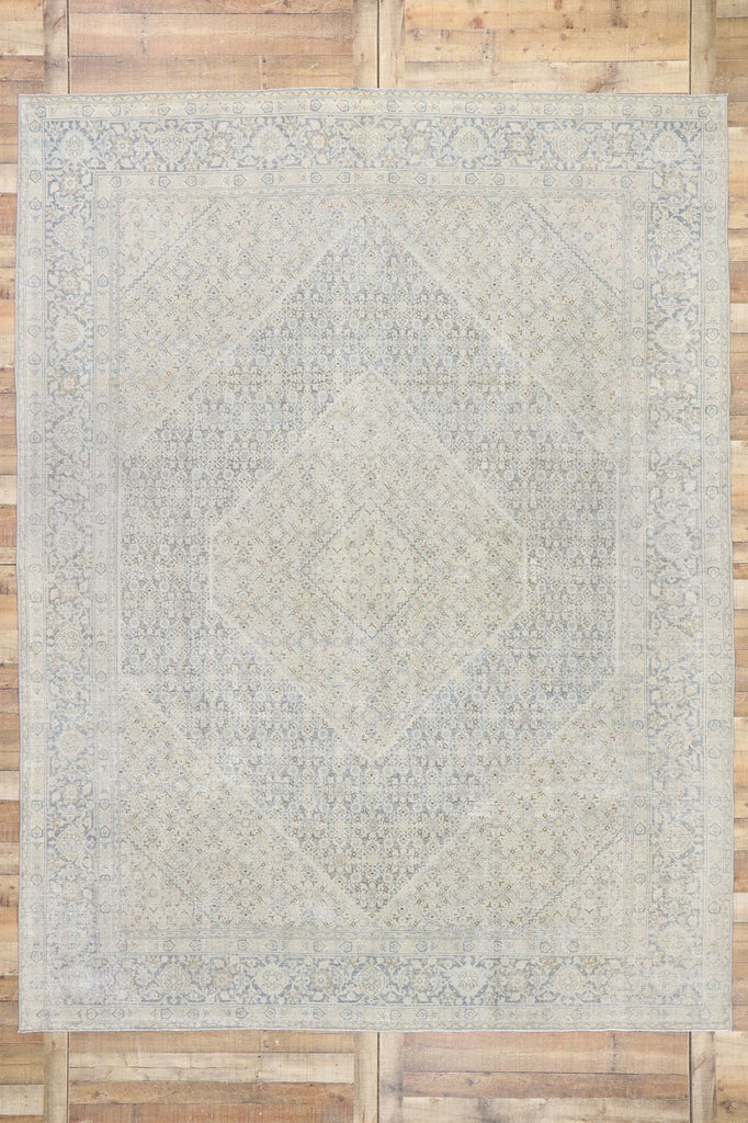 9 x 12 Vintage Persian Mahi Tabriz Rug 53274