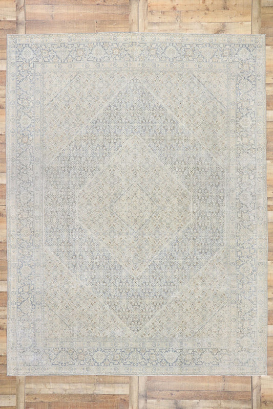 9 x 12 Vintage Persian Mahi Tabriz Rug 53274