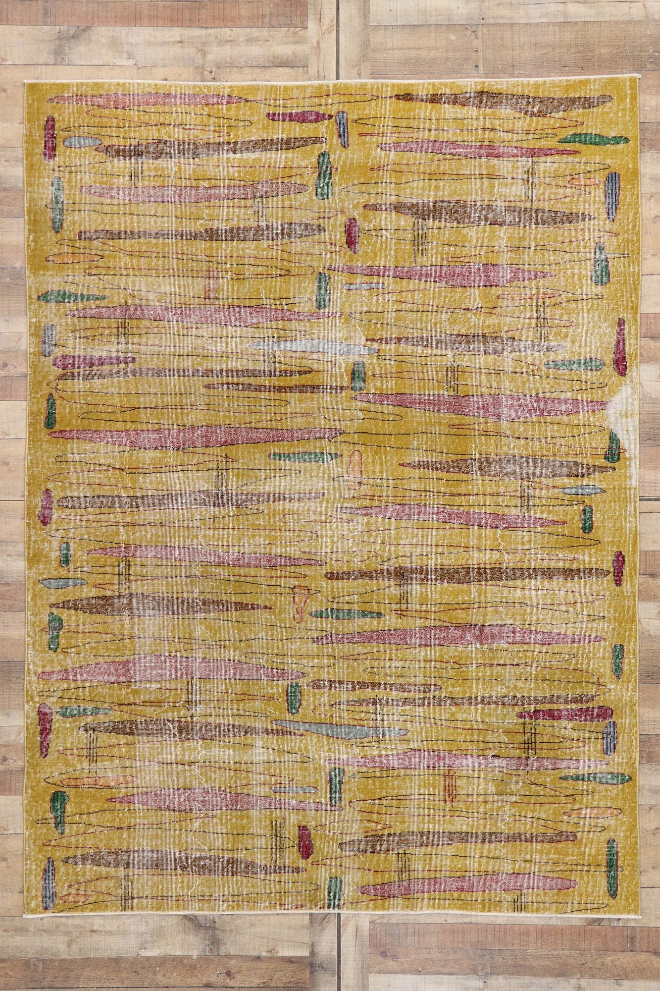 7 x 9 Zeki Muren Vintage Turkish Sivas Rug 53276