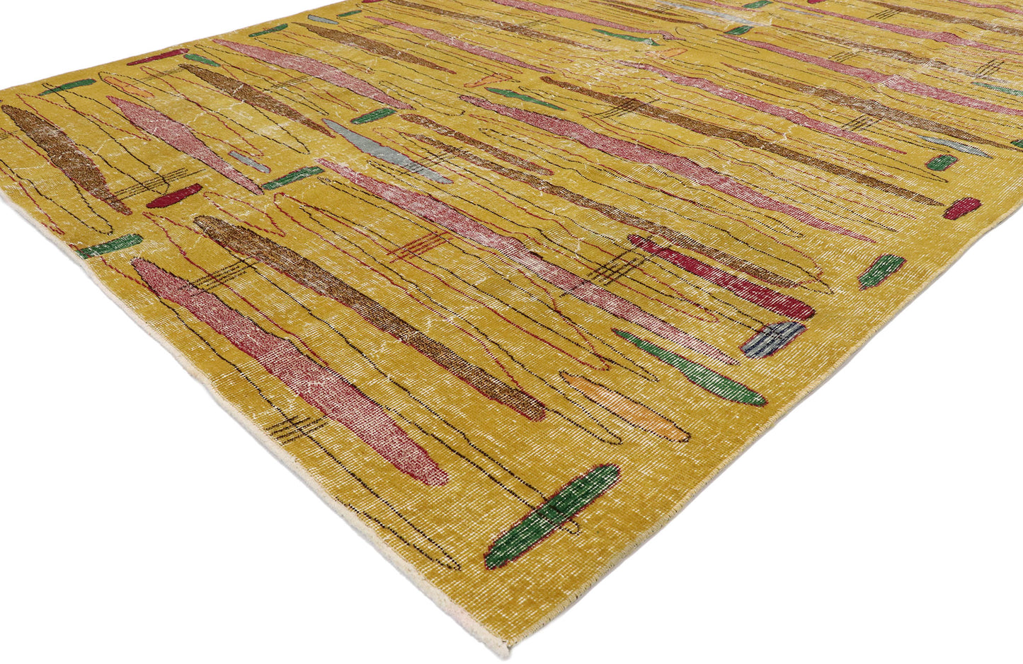 7 x 9 Zeki Muren Vintage Turkish Sivas Rug 53276