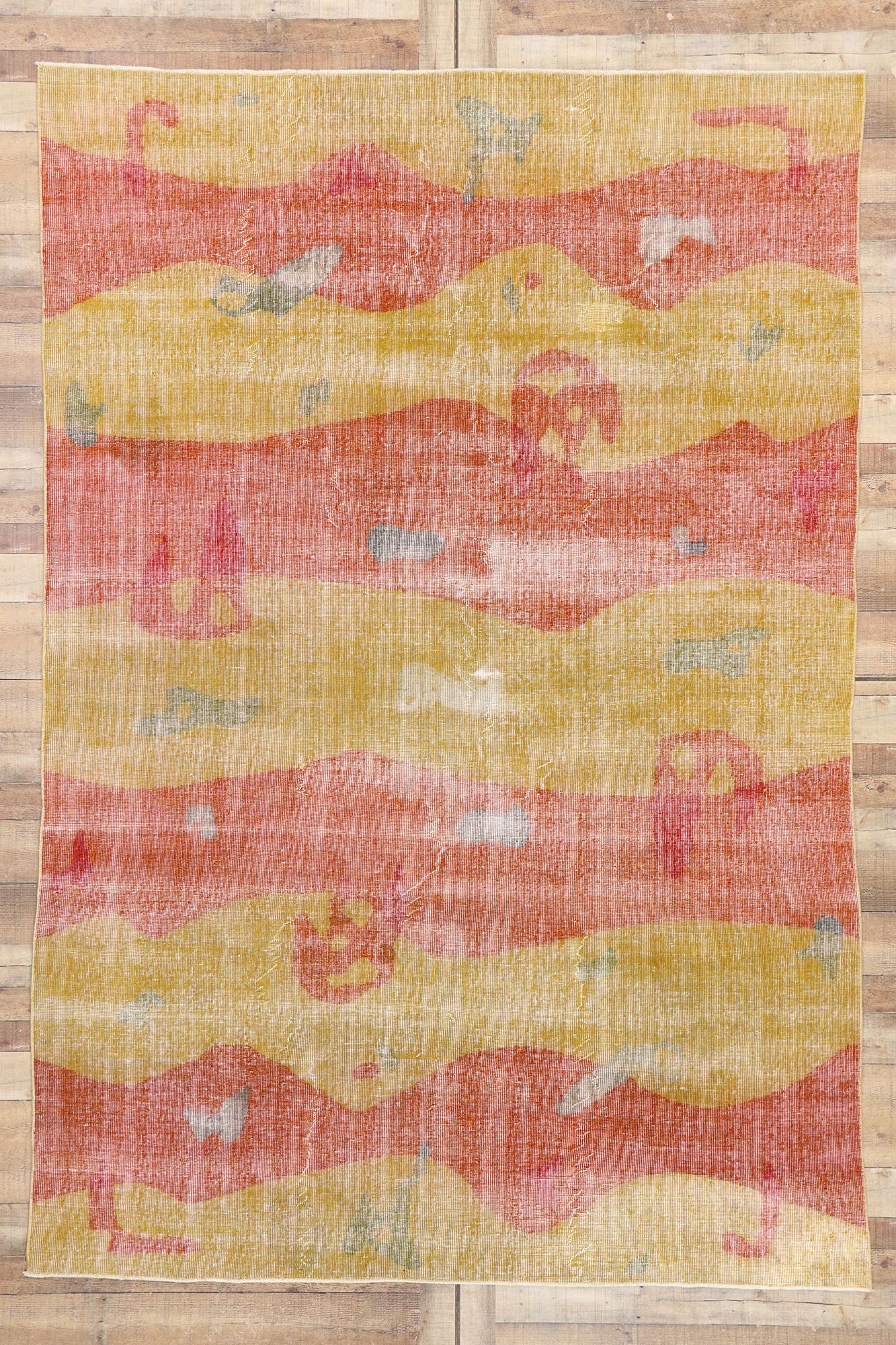 7 x 10 Zeki Muren Vintage Turkish Sivas Rug 53287