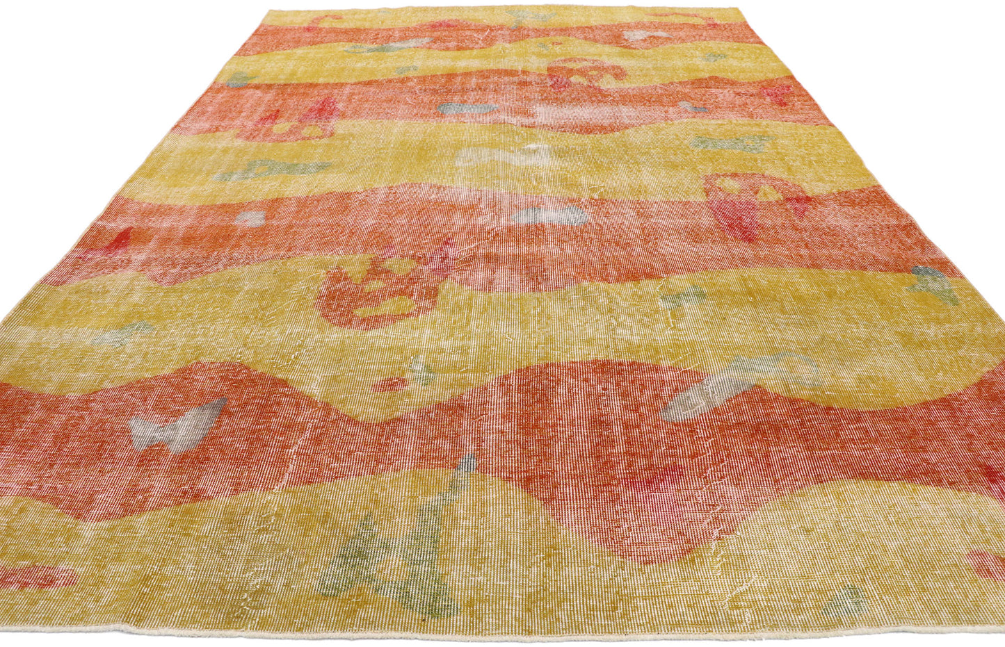7 x 10 Zeki Muren Vintage Turkish Sivas Rug 53287
