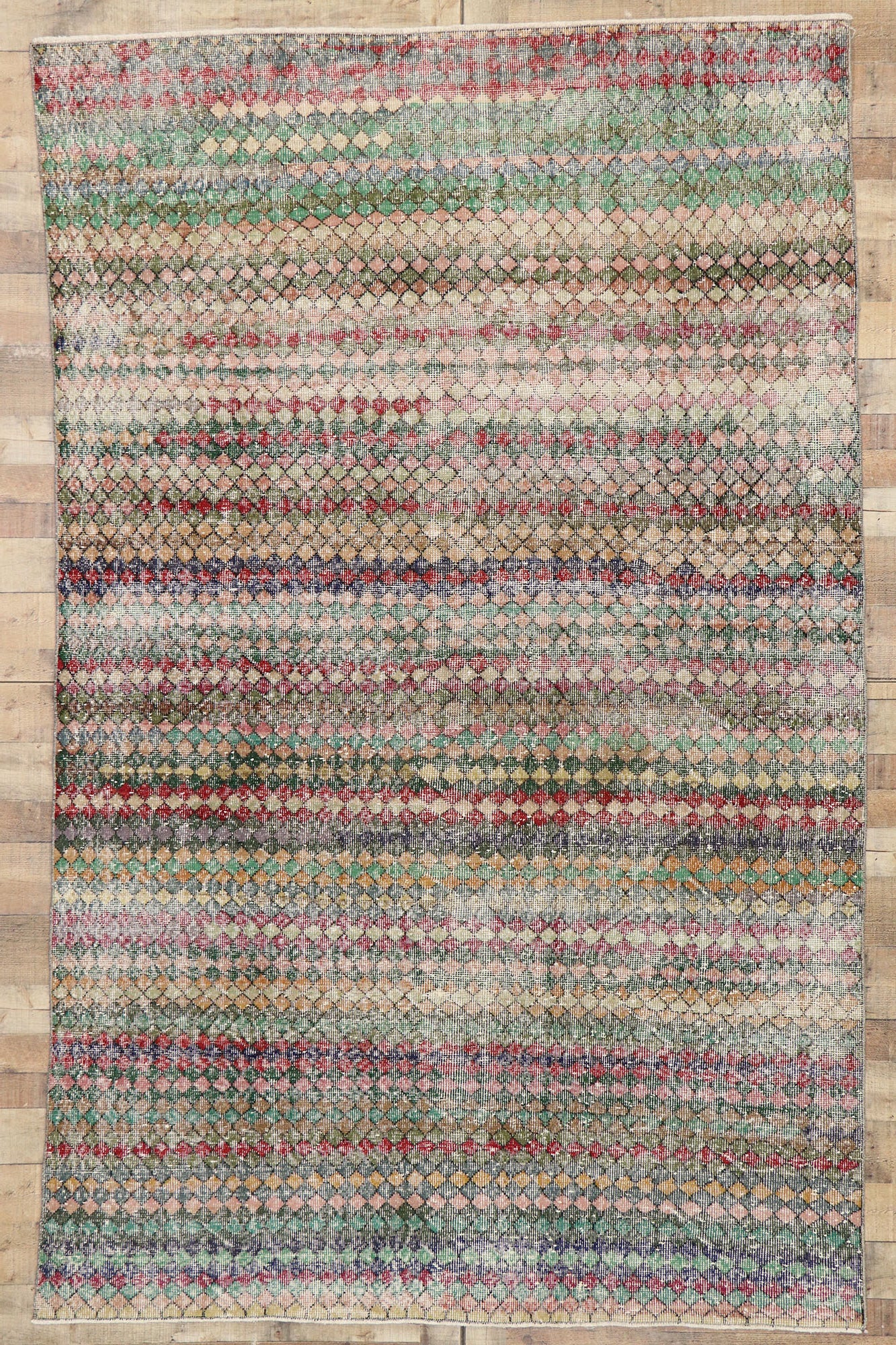 6 x 10 Vintage Turkish Sivas Rug 53295