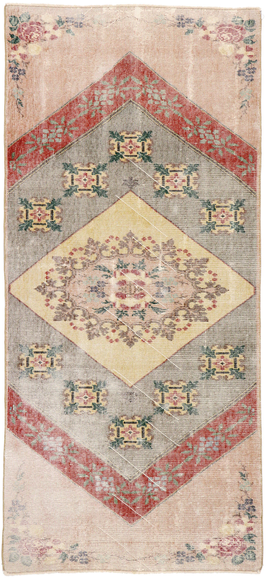3 x 7 Vintage Turkish Sivas Rug 53303