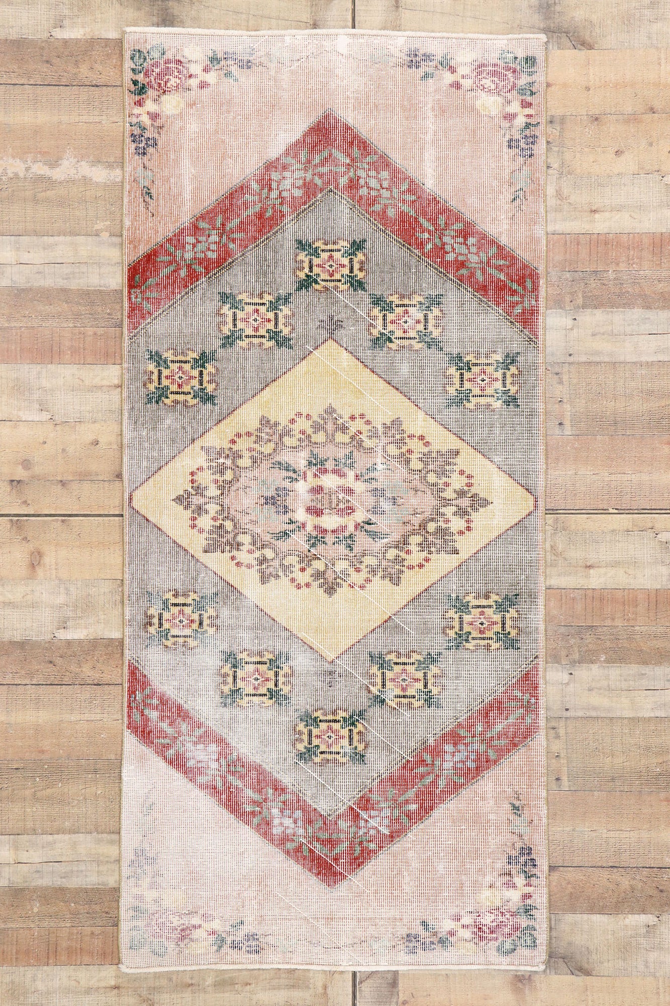 3 x 7 Vintage Turkish Sivas Rug 53303