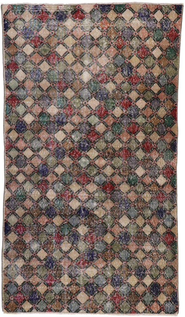 4 x 7 Vintage Turkish Sivas Rug 53327