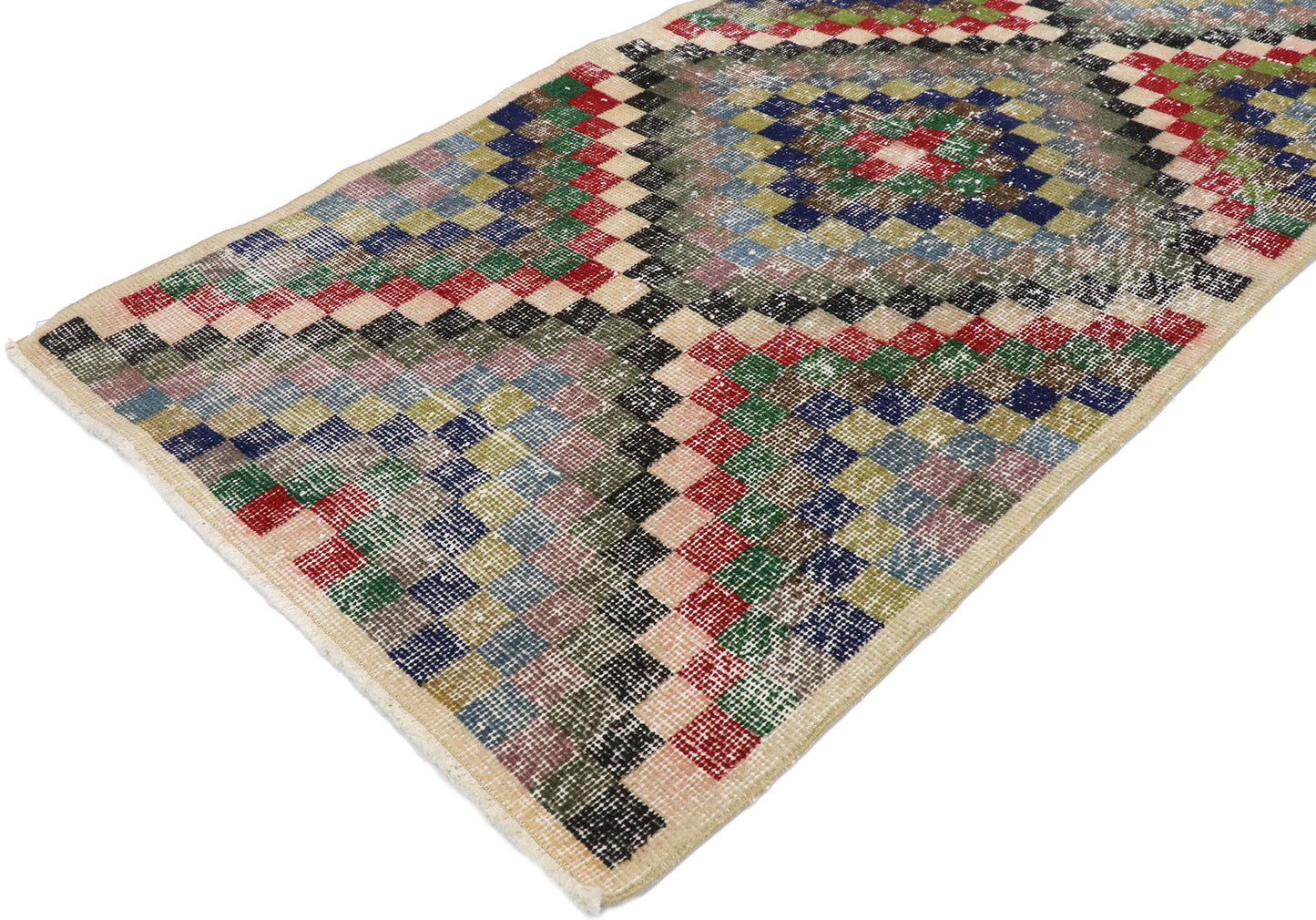 3 x 6 Vintage Turkish Sivas Rug 53339