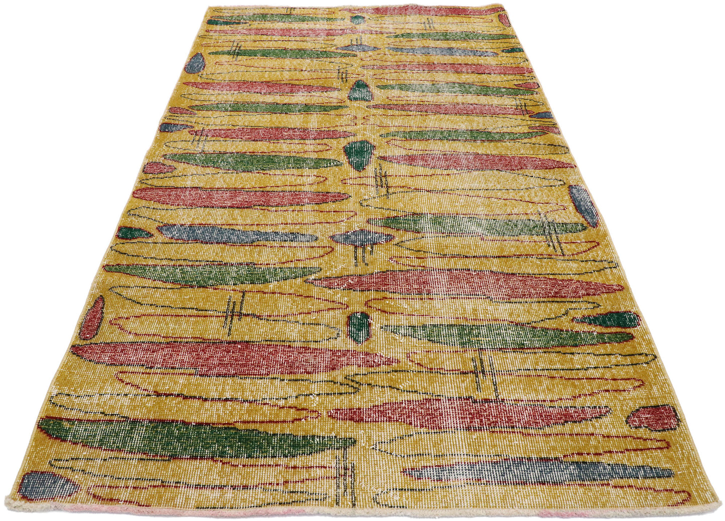 4 x 7 Zeki Muren Vintage Turkish Sivas Rug 53340