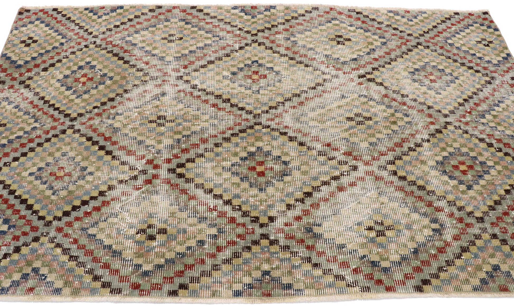 4 x 6 Vintage Turkish Sivas Rug 53341