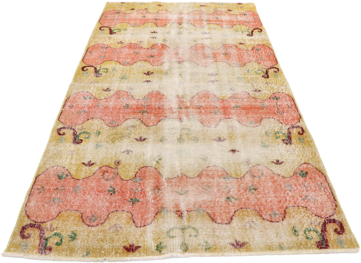 4 x 7 Zeki Muren Vintage Turkish Sivas Rug 53347