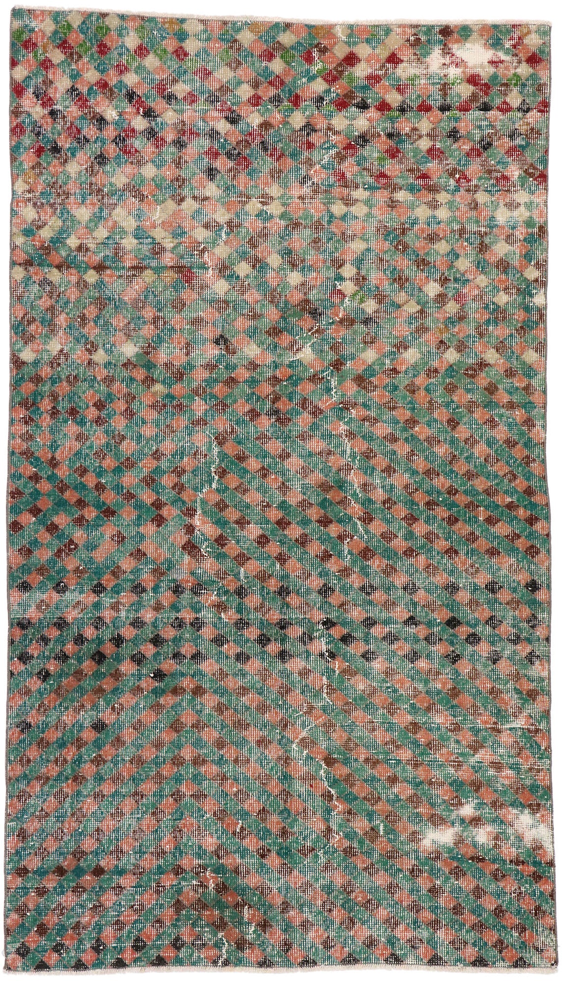 4 x 7 Vintage Turkish Sivas Rug 53351