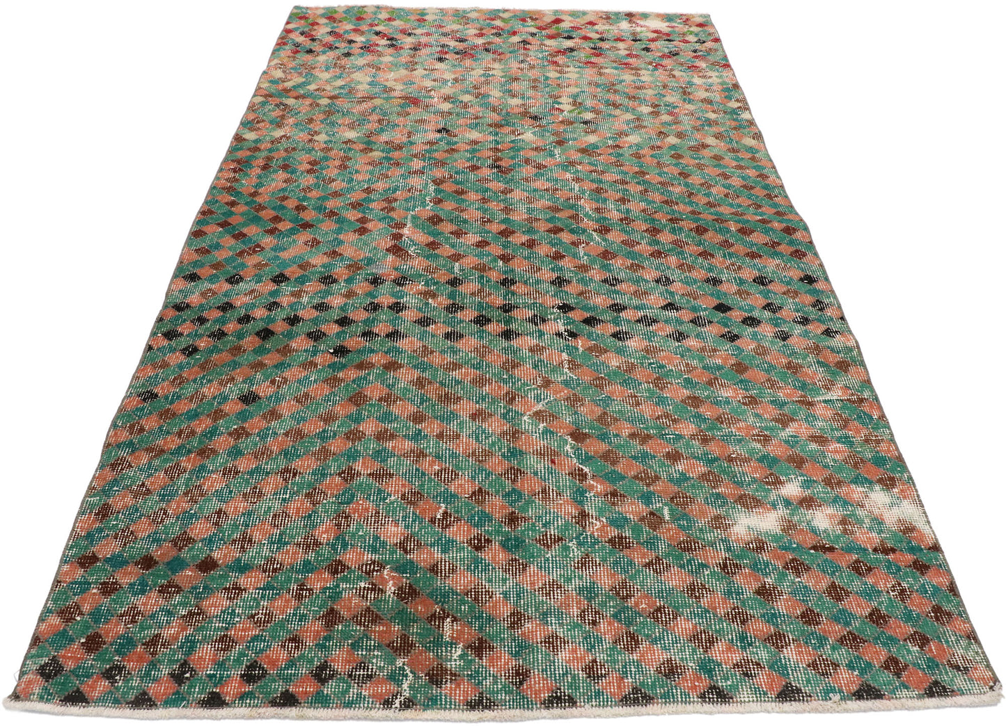 4 x 7 Vintage Turkish Sivas Rug 53351