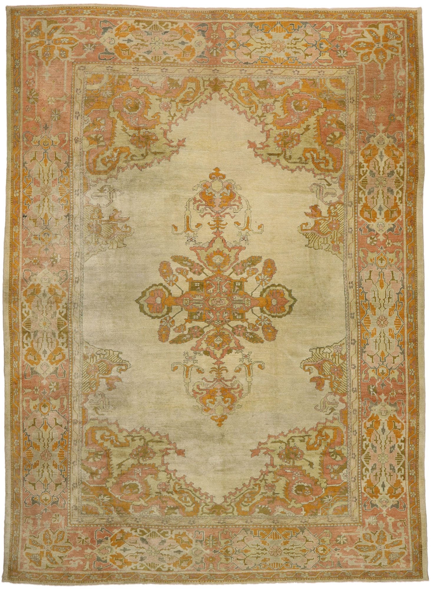 12 x 16 Antique Turkish Oushak Rug 53390