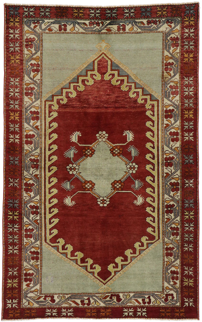 4 x 6 Vintage Turkish Oushak Rug 53394