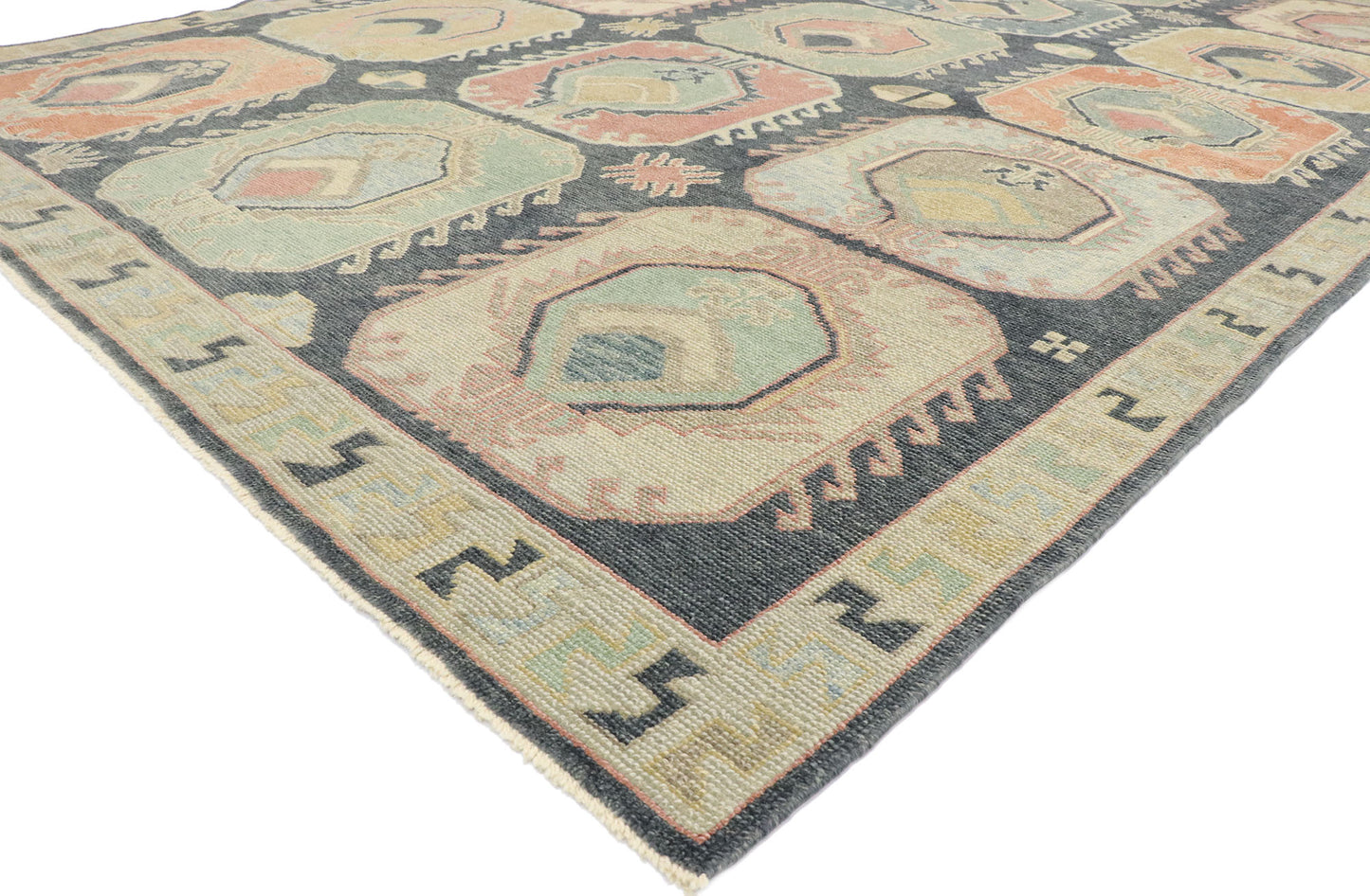 9 x 13 Contemporary Turkish Oushak Rug 53409