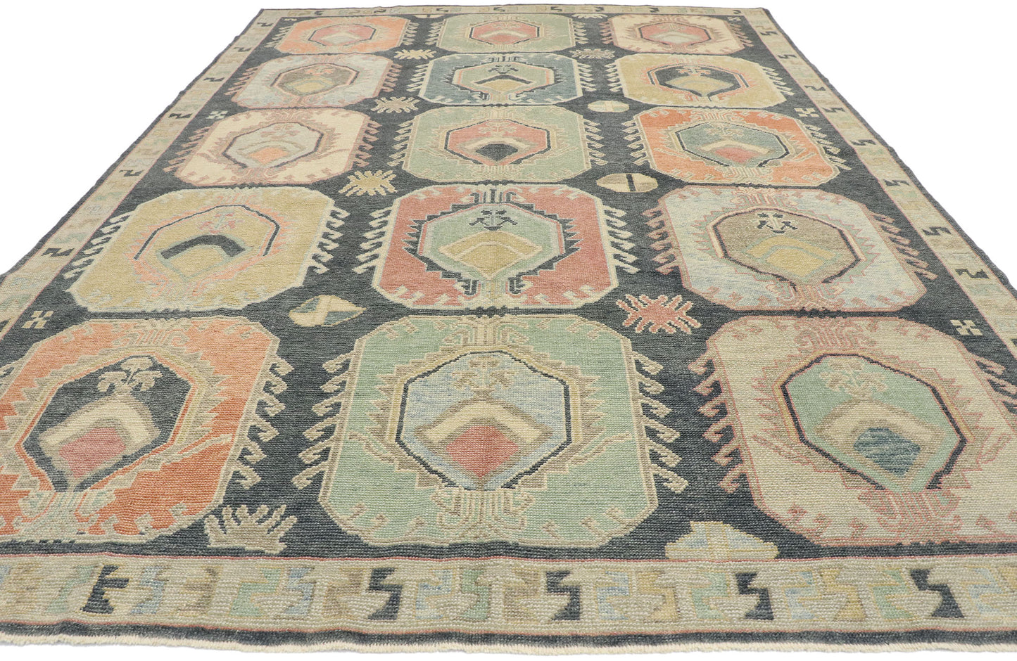 9 x 13 Contemporary Turkish Oushak Rug 53409