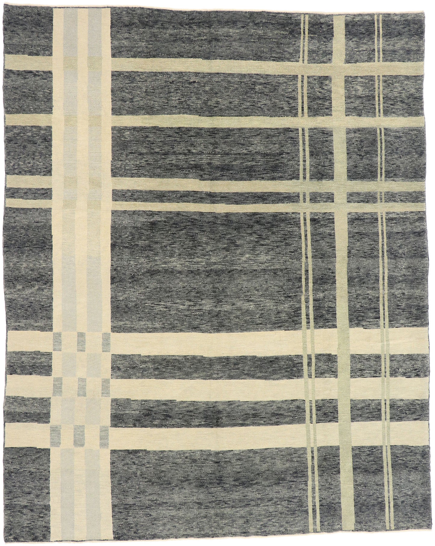 9 x 12 Contemporary Turkish Plaid Tartan Rug 53417