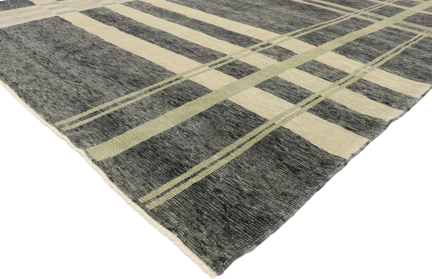 9 x 12 Contemporary Turkish Plaid Tartan Rug 53417