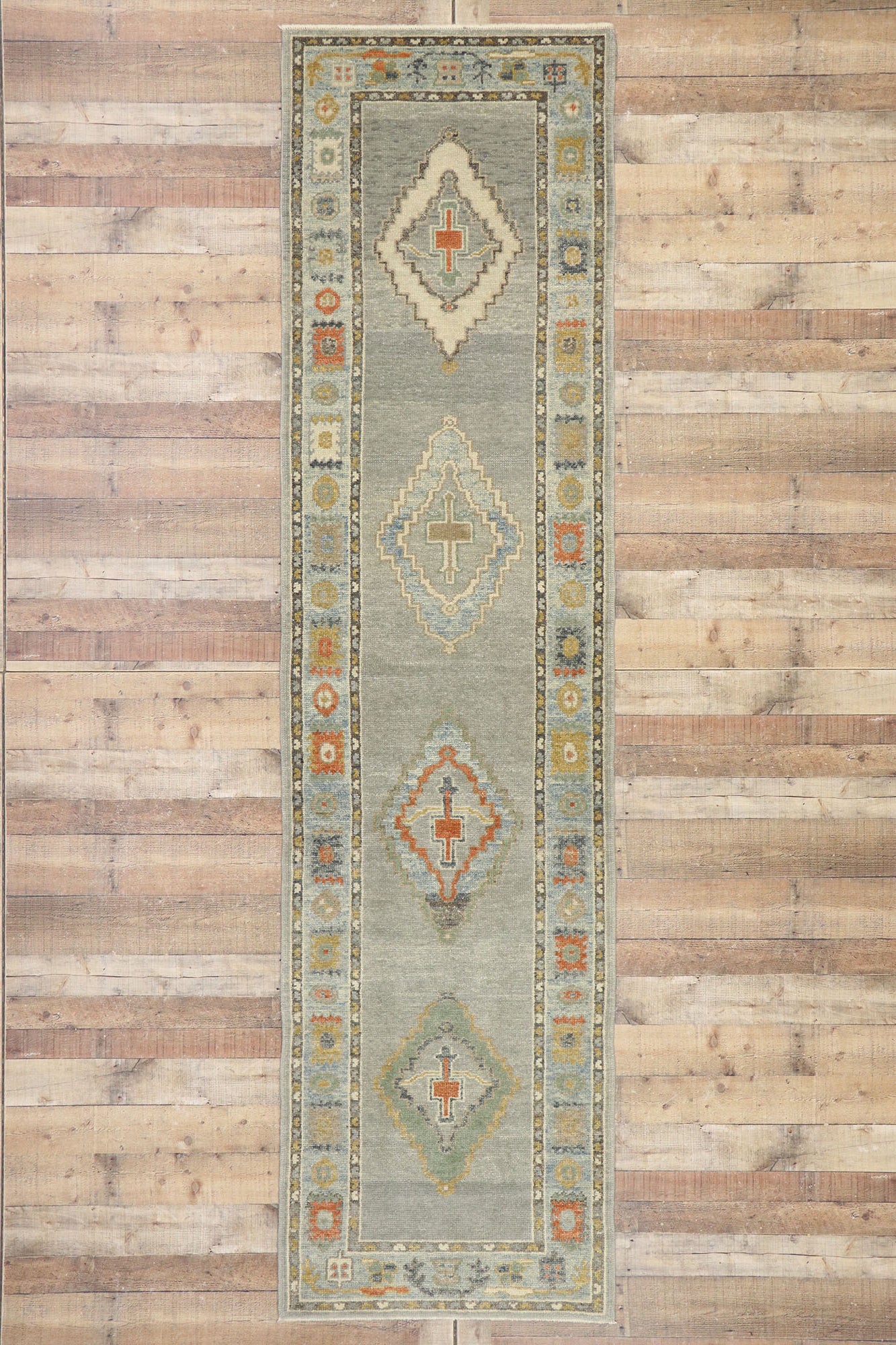 3 x 11 Contemporary Turkish Oushak Runner 53423