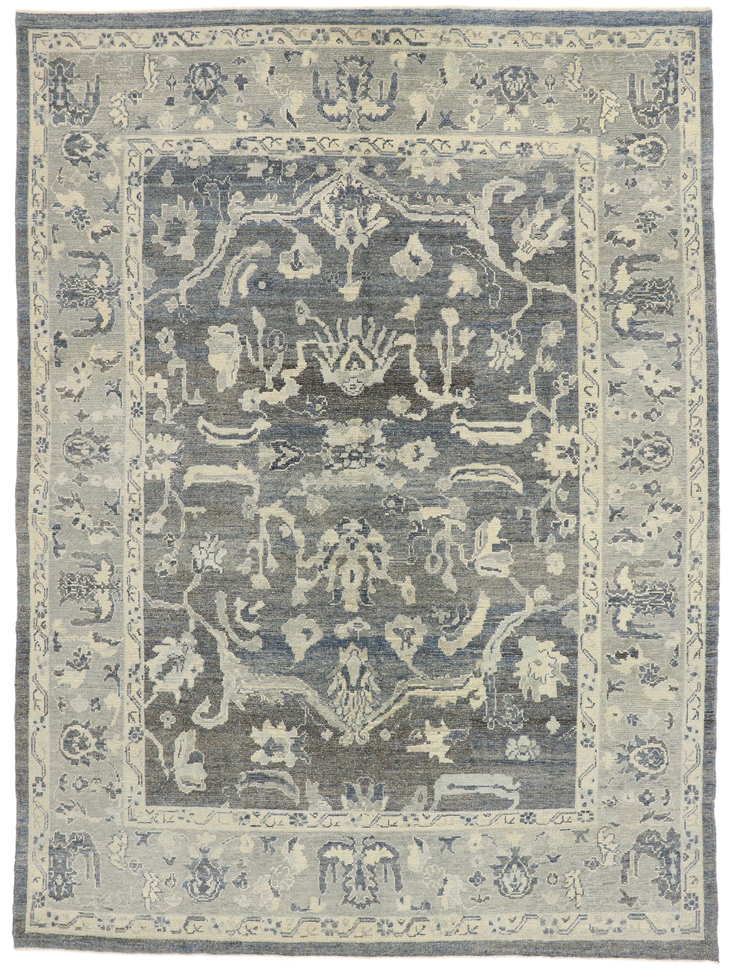 9 x 13 Contemporary Turkish Oushak Rug 53435