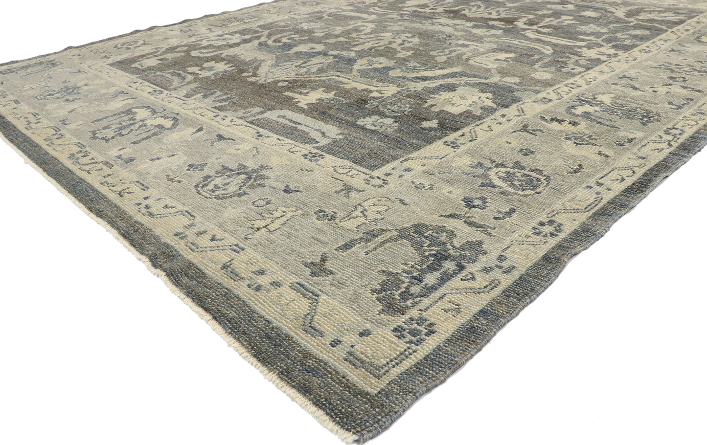 9 x 13 Contemporary Turkish Oushak Rug 53435