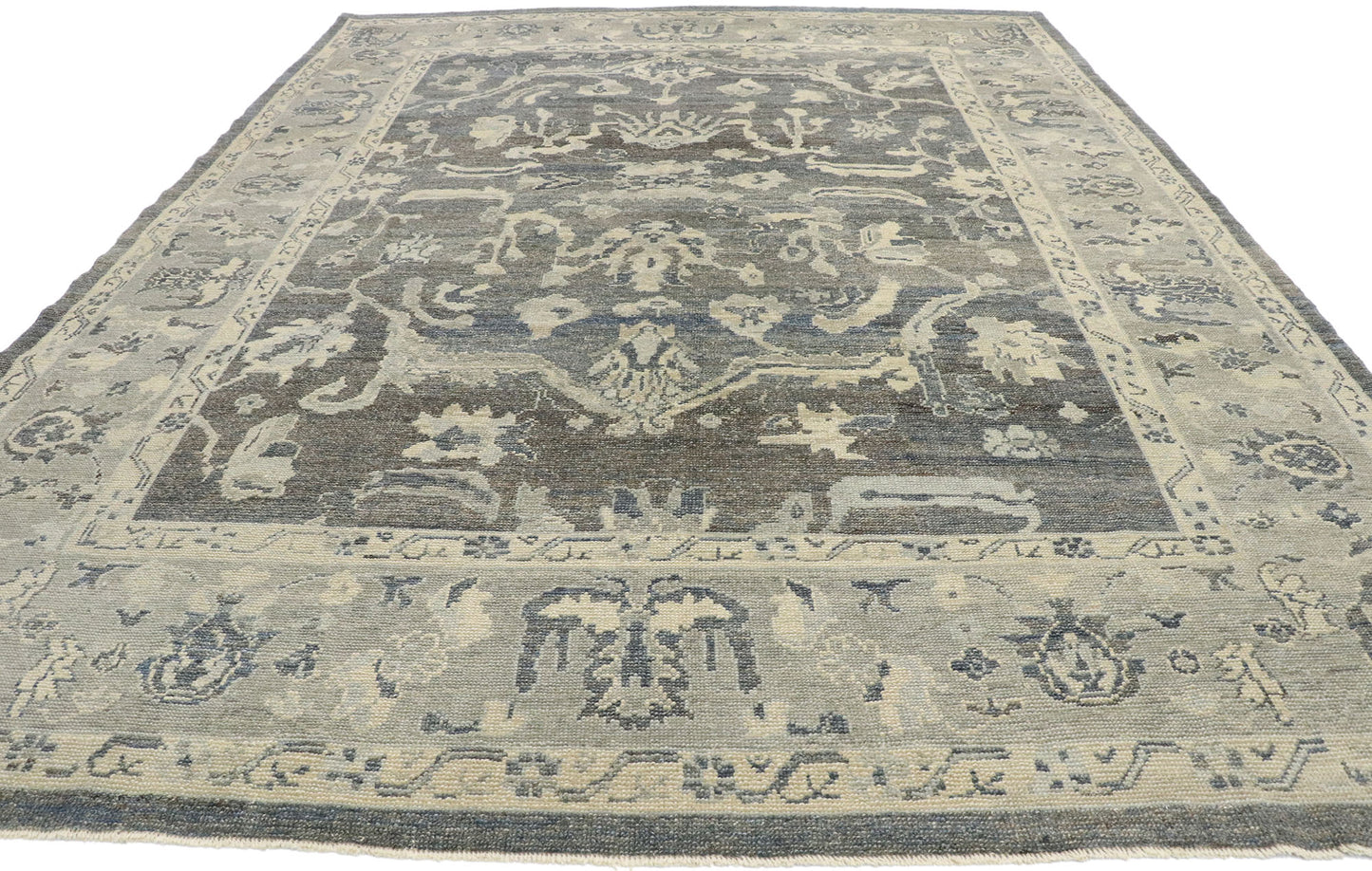 9 x 13 Contemporary Turkish Oushak Rug 53435