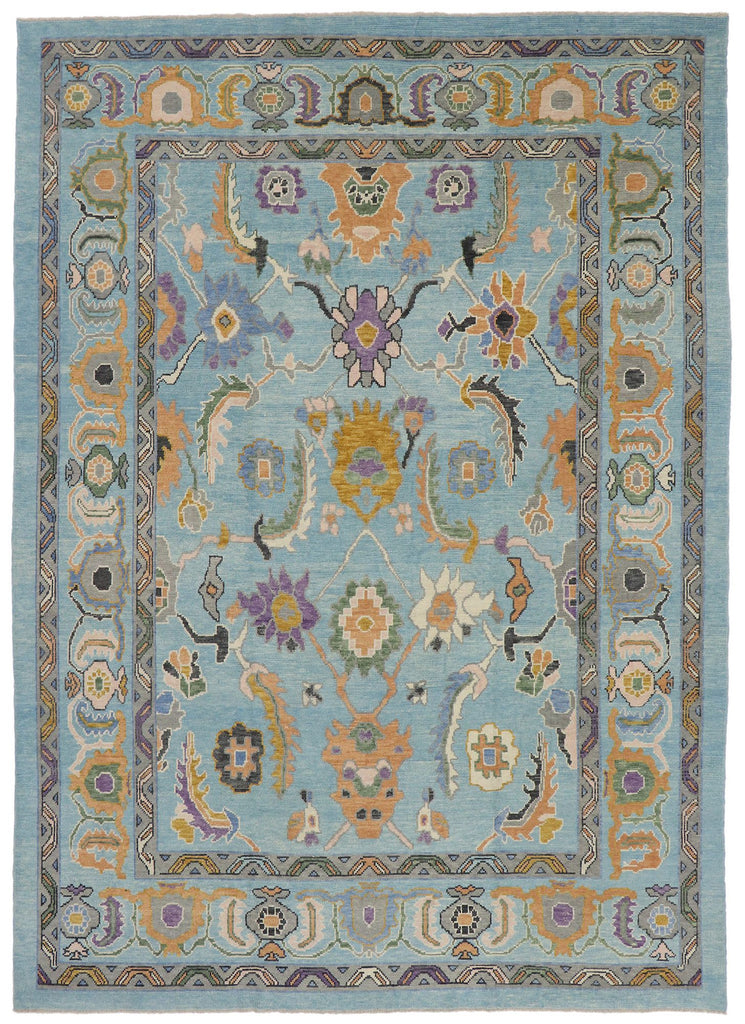 10 x 13 Colorful Turkish Oushak Rug 53459
