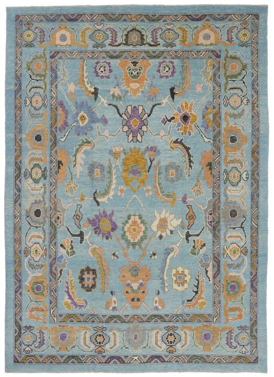 10 x 13 Colorful Turkish Oushak Rug 53459