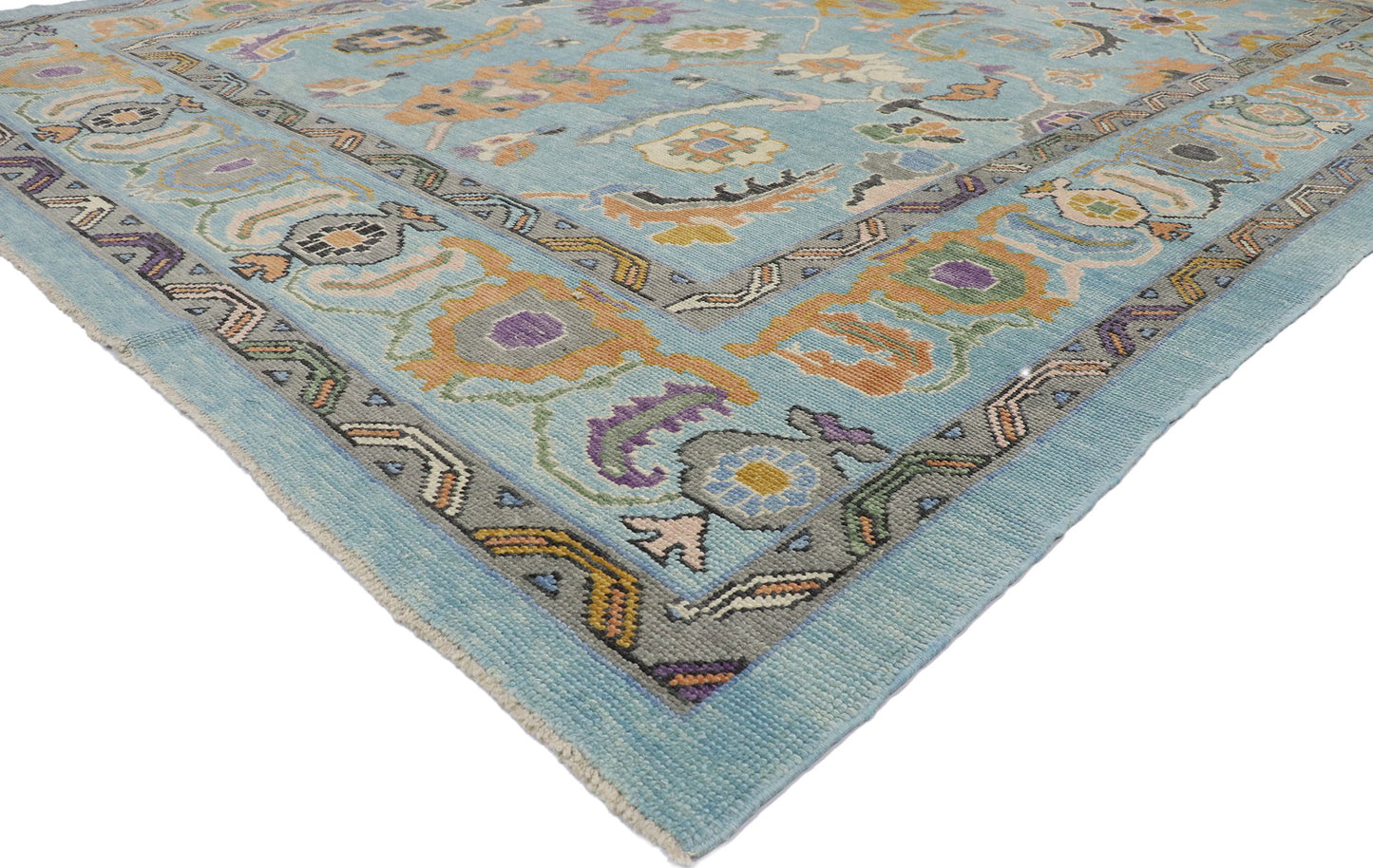 10 x 13 Colorful Turkish Oushak Rug 53459