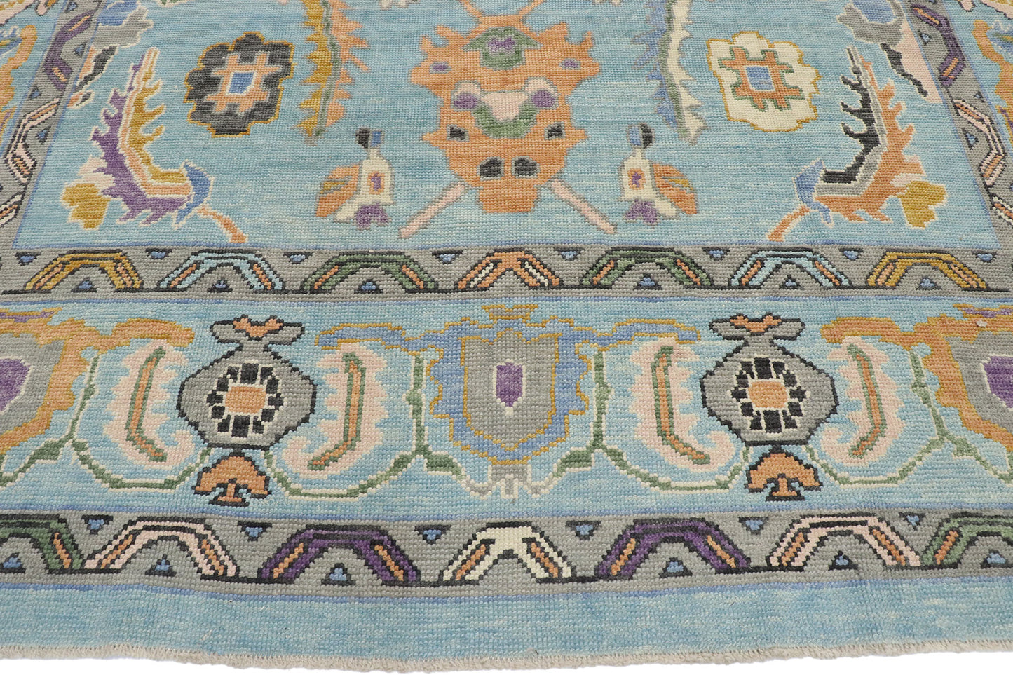10 x 13 Colorful Turkish Oushak Rug 53459