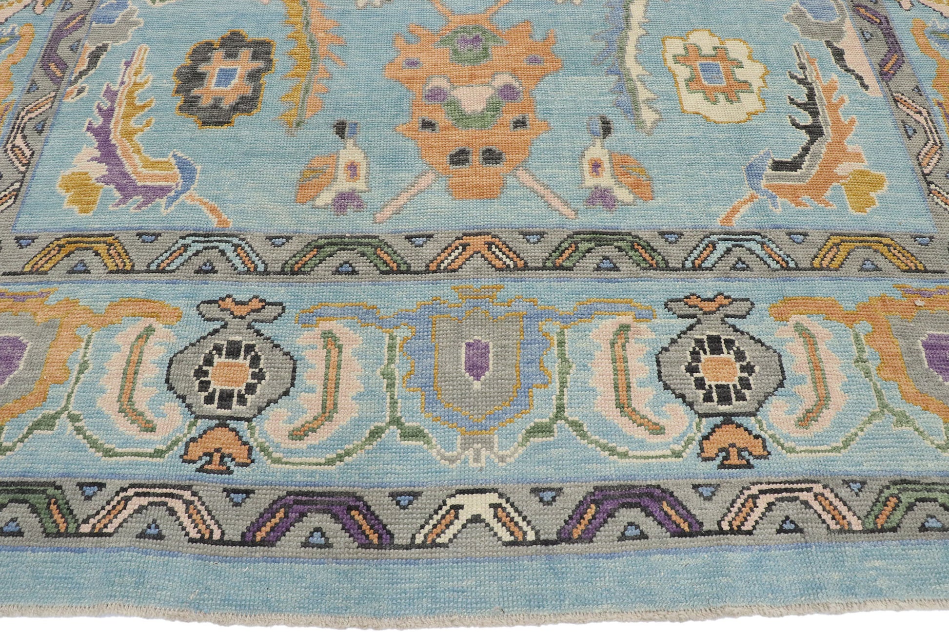10 x 13 Colorful Turkish Oushak Rug 53459