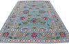 6 x 9 Colorful Turkish Oushak Rug 53462