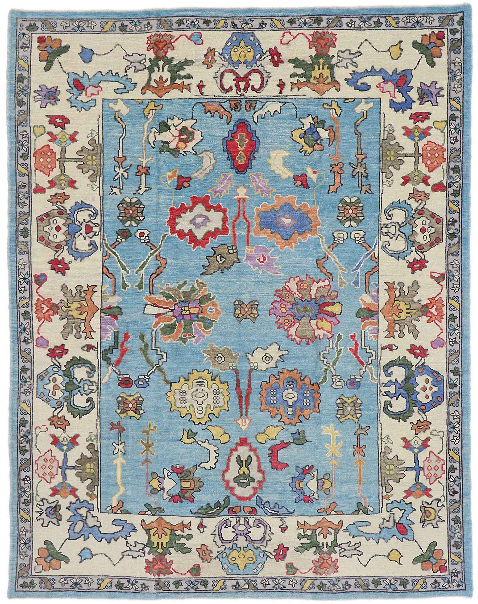 8 x 11 Contemporary Turkish Oushak Rug 53458