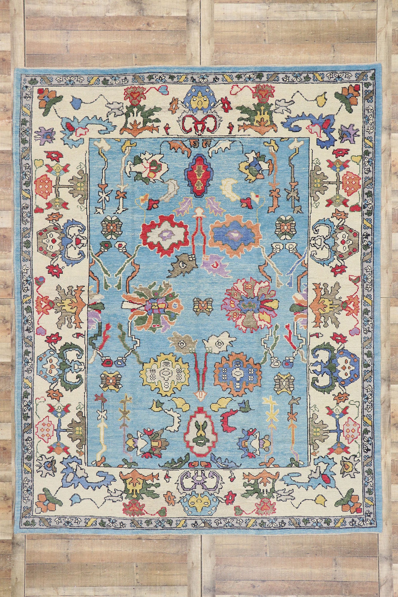 8 x 11 Contemporary Turkish Oushak Rug 53458