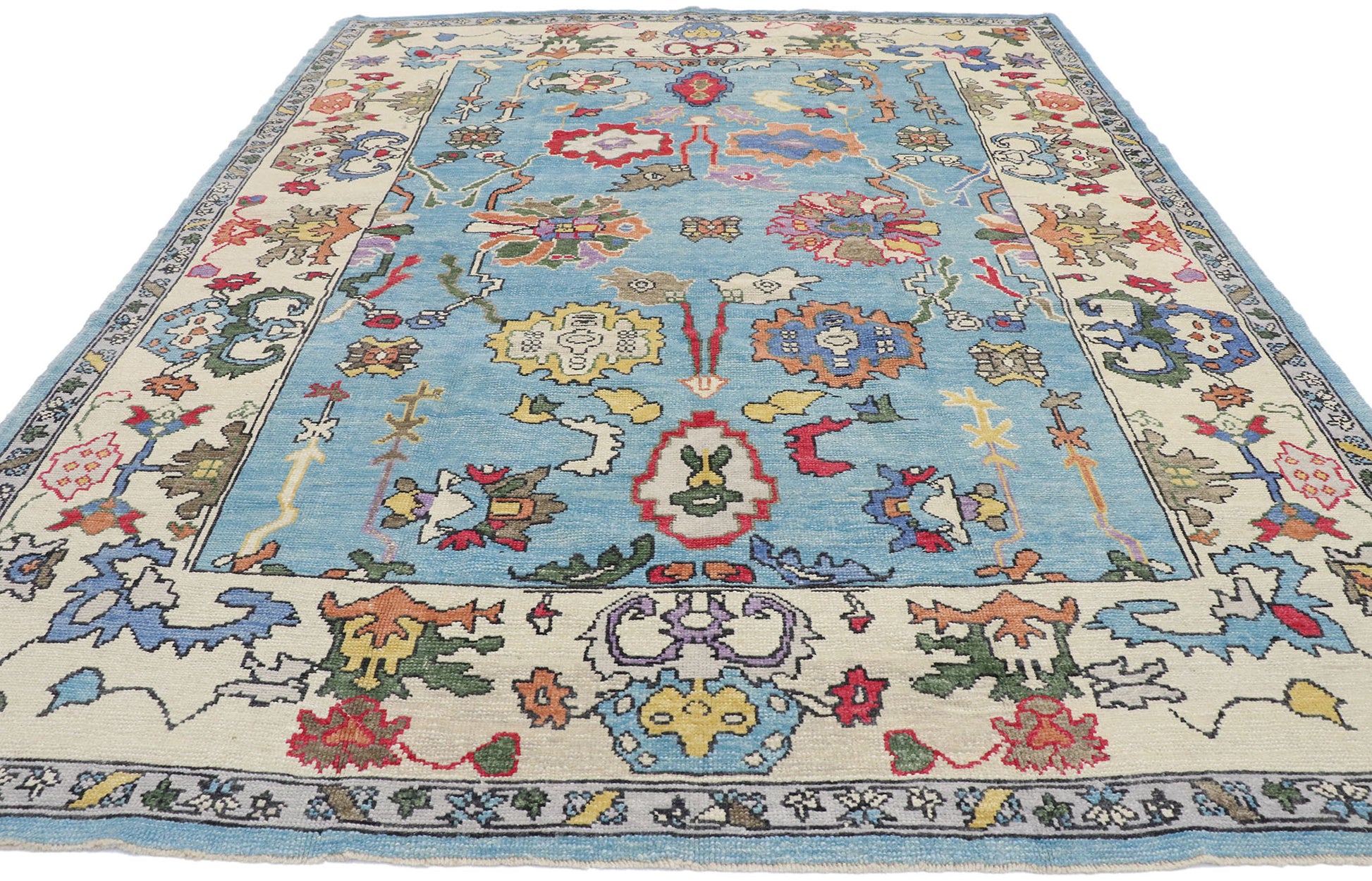 8 x 11 Contemporary Turkish Oushak Rug 53458