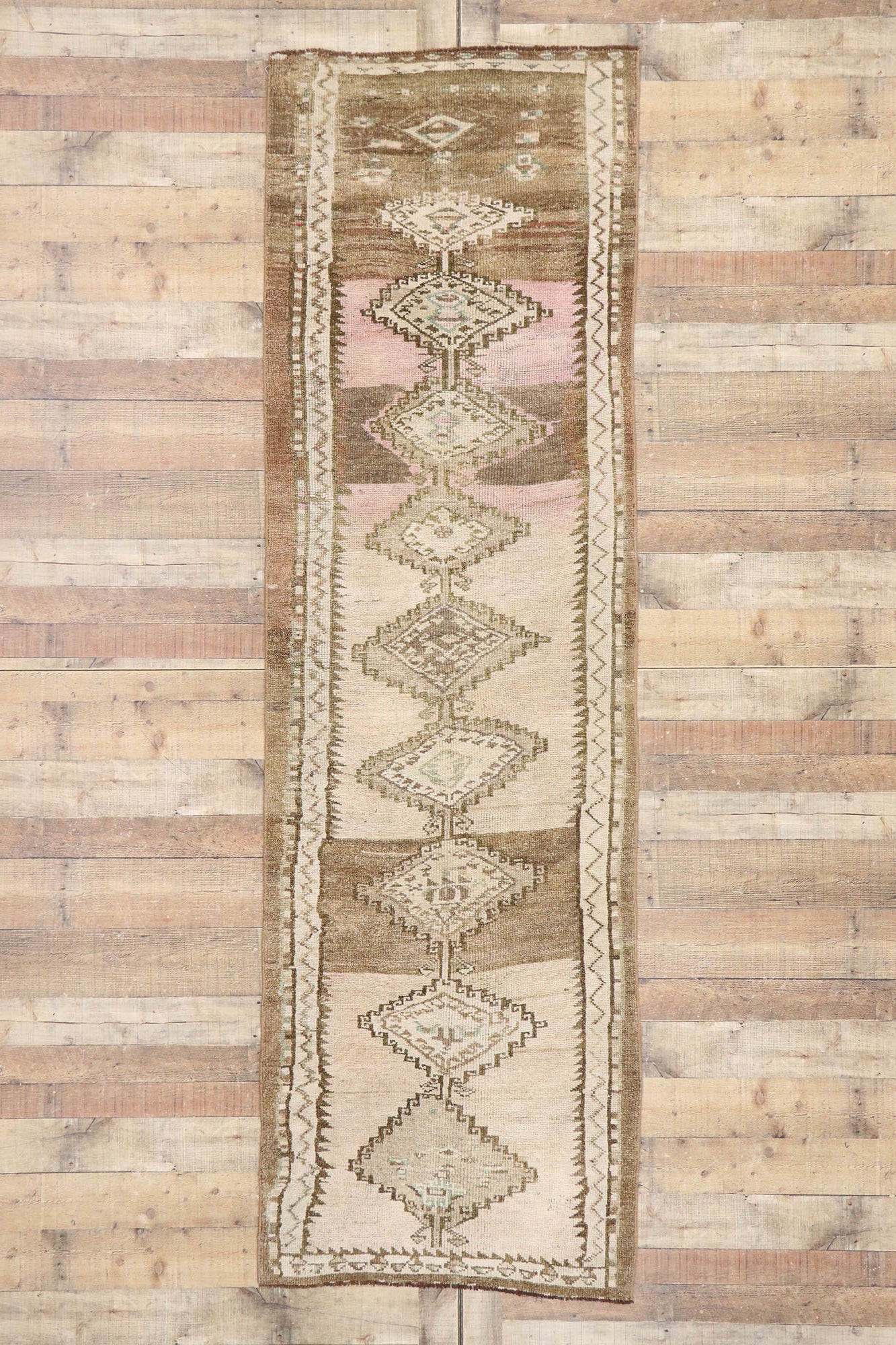 3 x 9 Vintage Turkish Oushak Runner 53470