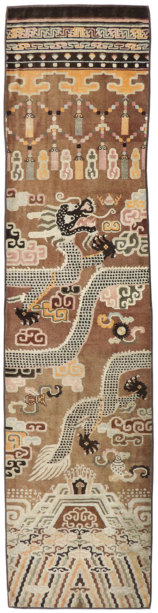 3 x 14 Antique Chinese Ningxia Pillar Rug 53479