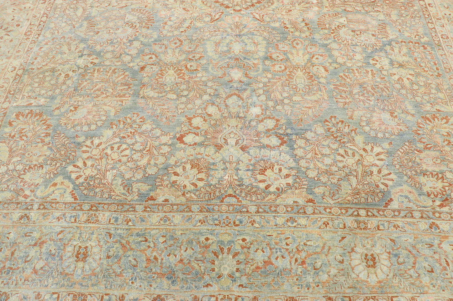 9 x 11 Antique Persian Sarouk Rug 53481