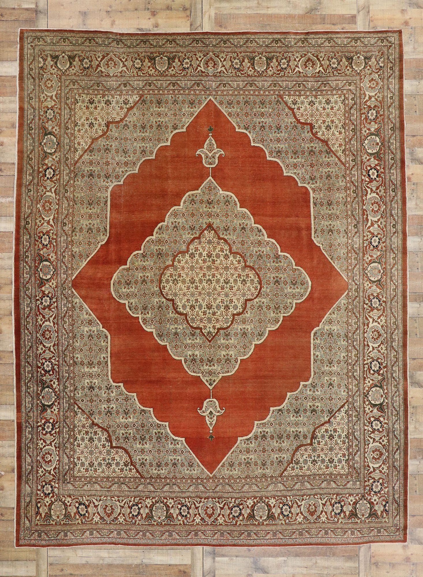 10 x 13 Haji Khalili Antique Persian Tabriz Rug 53482