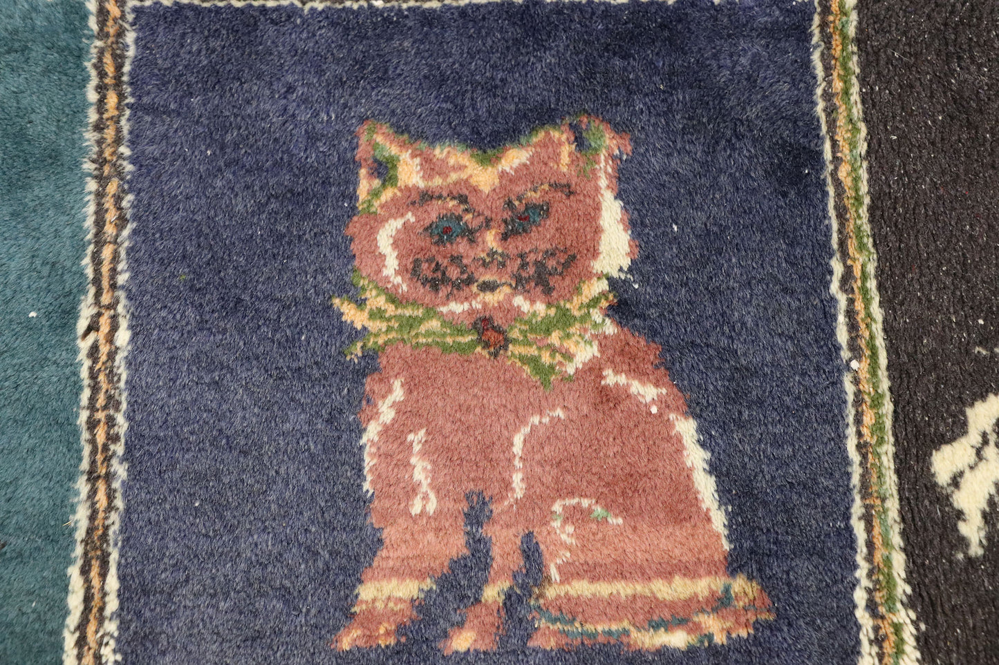 2 x 7 Vintage Turkish Pictorial Rug 53483