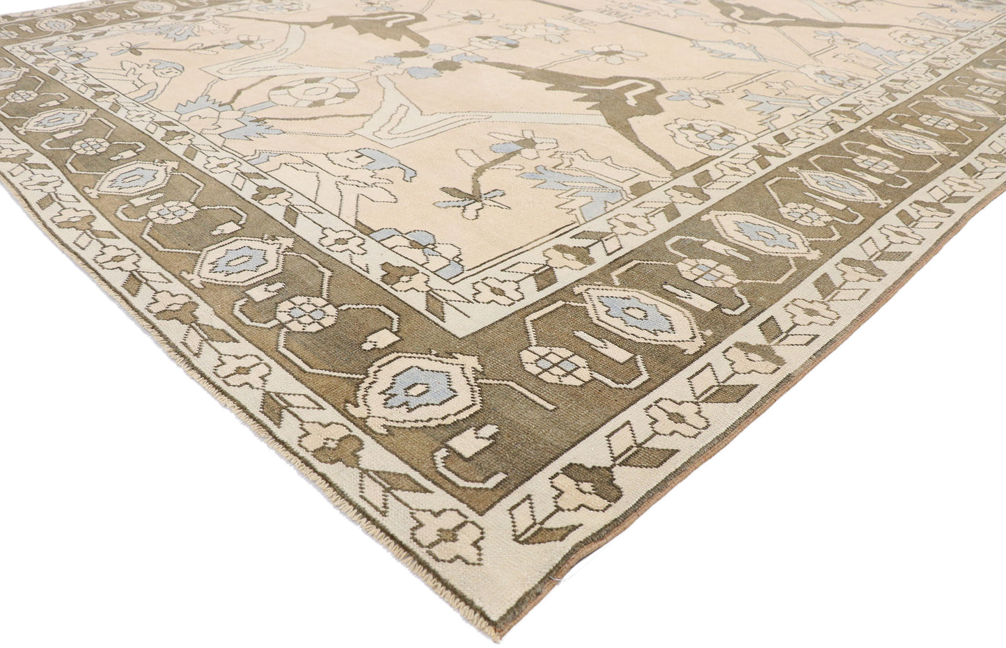9 x 12 Vintage Turkish Oushak Rug 53485