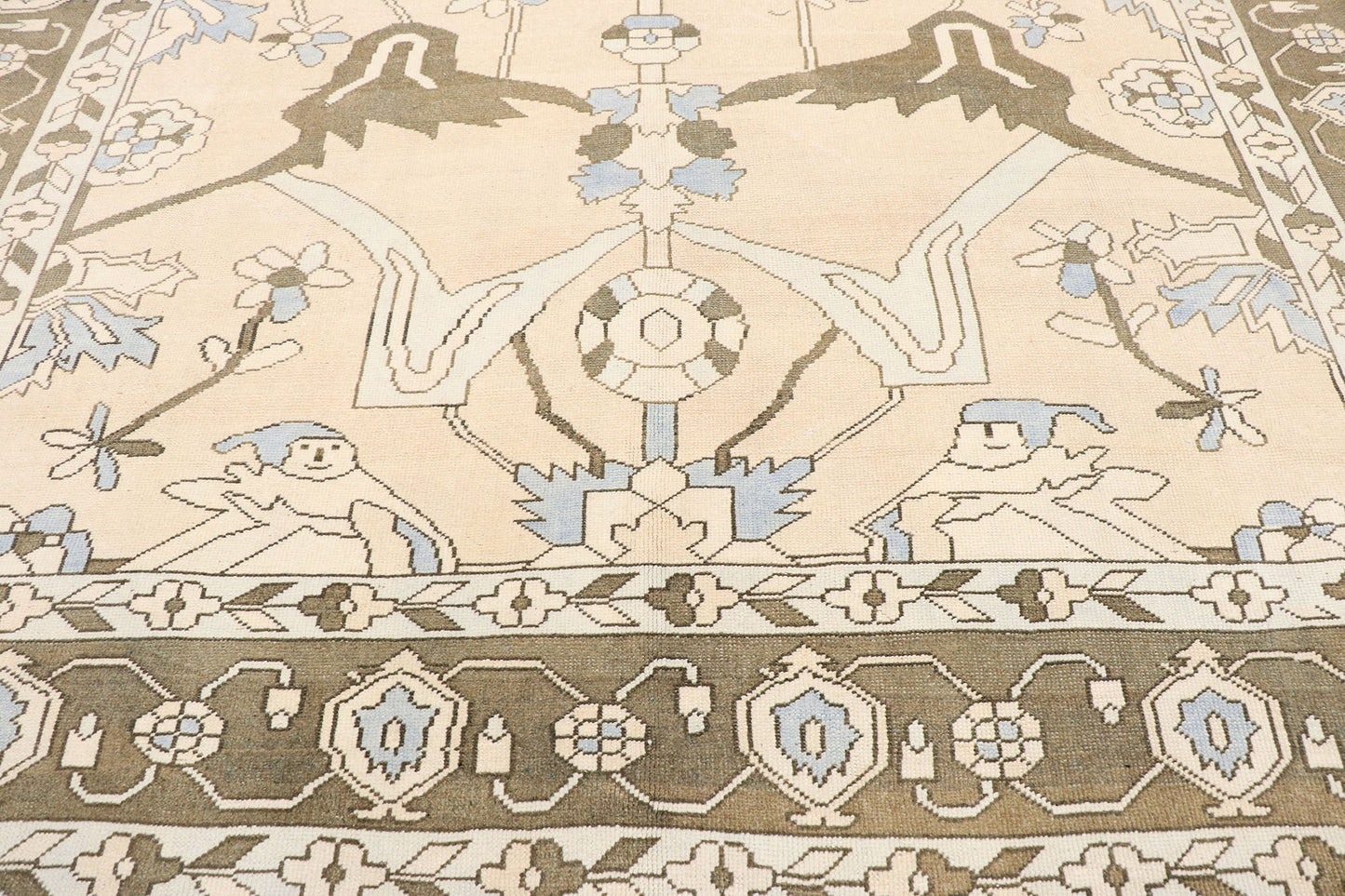 9 x 12 Vintage Turkish Oushak Rug 53485
