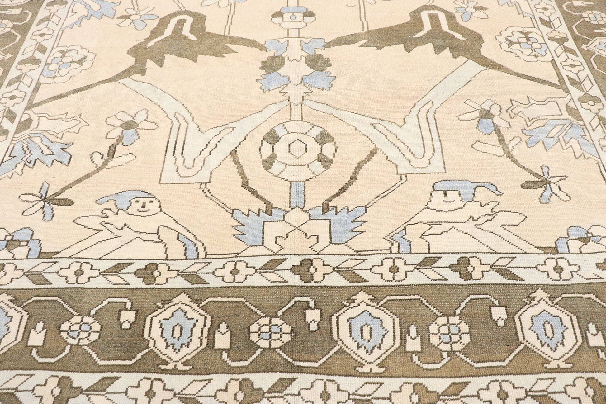 9 x 12 Vintage Turkish Oushak Rug 53485