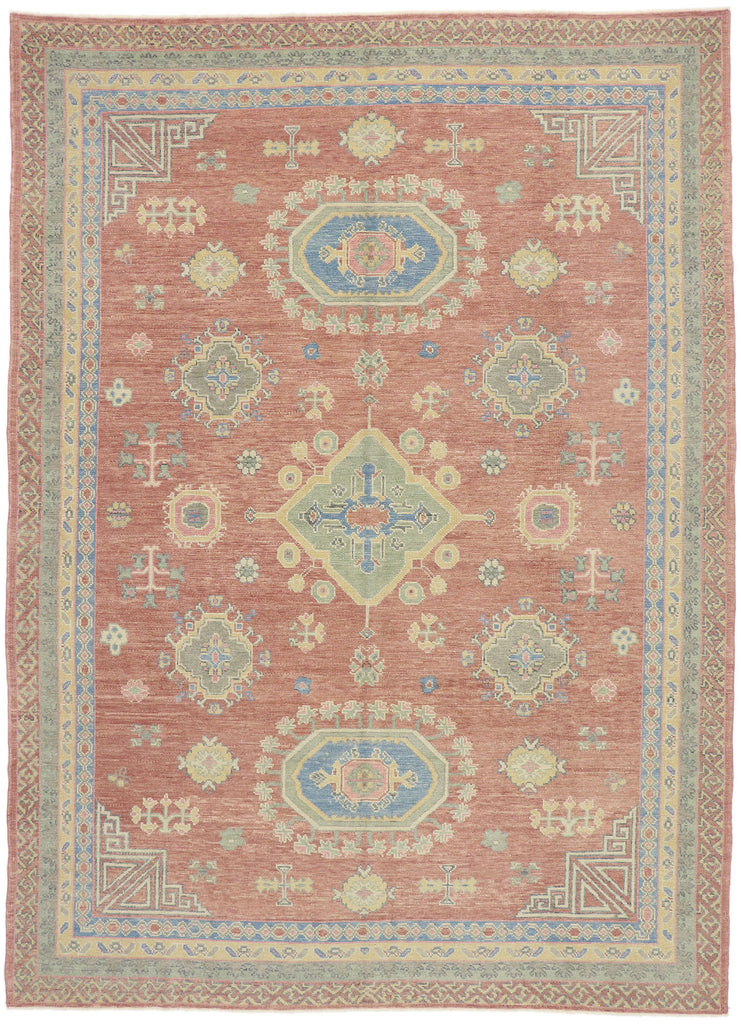 9 x 13 Contemporary Turkish Oushak Rug 53496