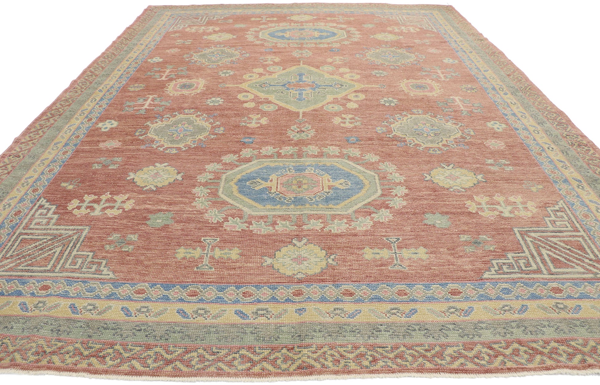 9 x 13 Contemporary Turkish Oushak Rug 53496