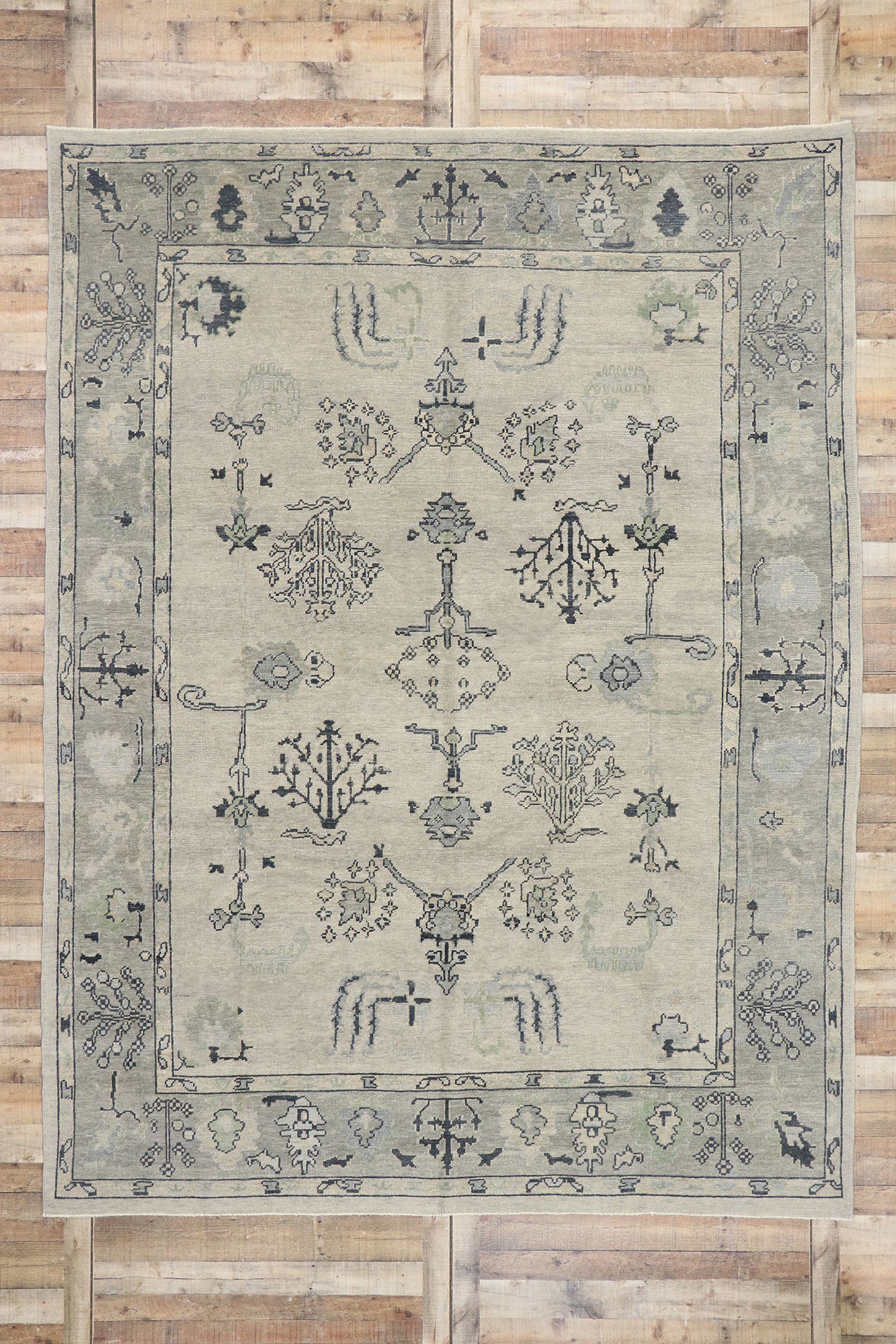 9 x 12 Contemporary Turkish Oushak Rug 53497
