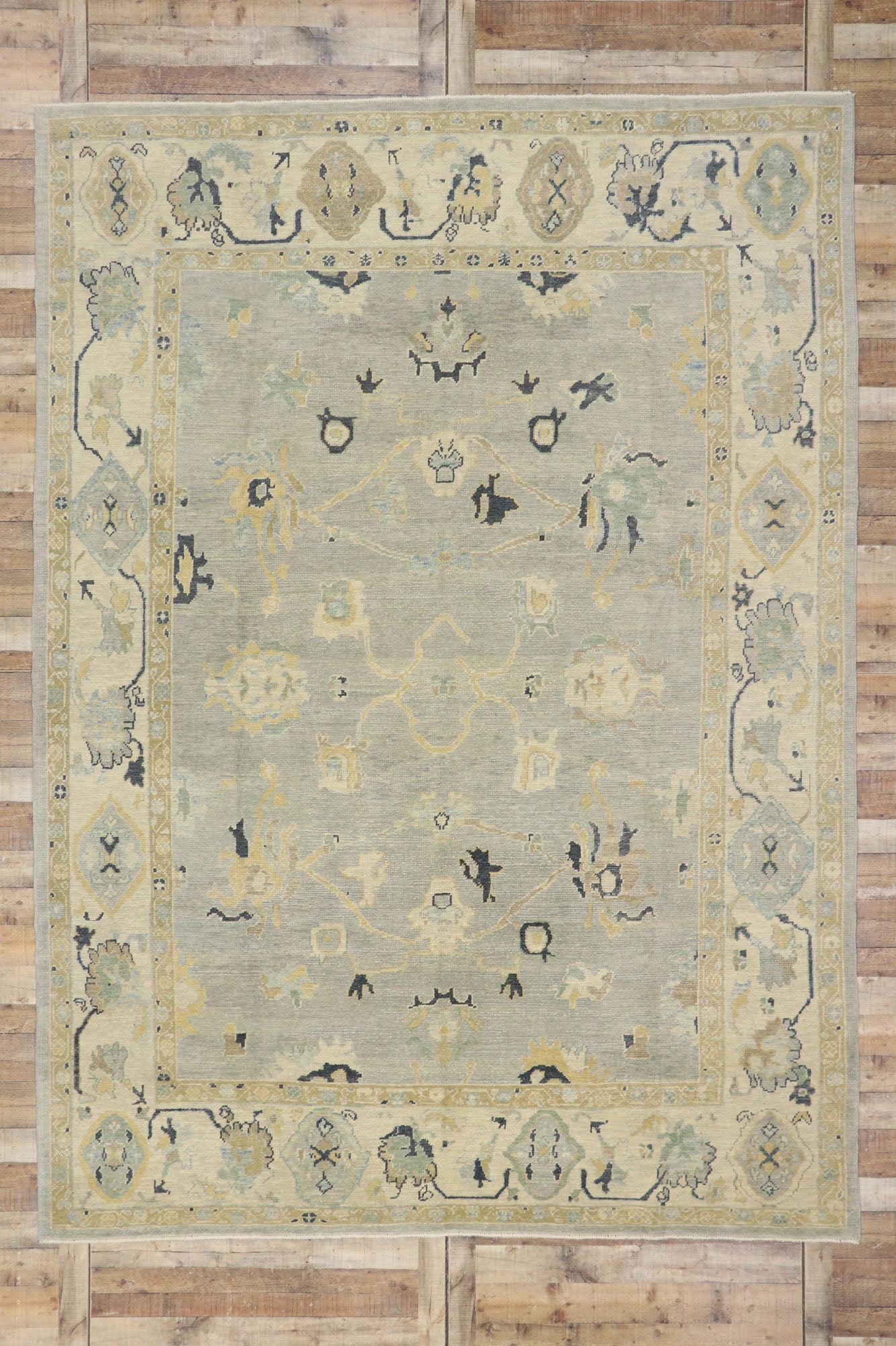 9 x 13 Contemporary Turkish Oushak Rug 53510